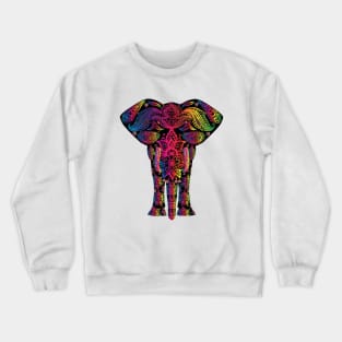 Elephant Colorful Body Crewneck Sweatshirt